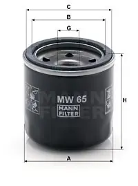 Bezpieczne zakupy Filtr oleju MANN-FILTER MW 65