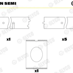 Cena promocyjna Łożysko wału rozrządu GLYCO N075/7N SEMI