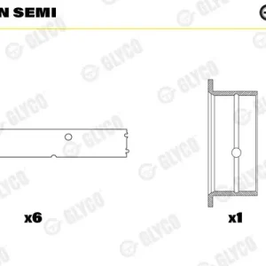 Bestseller Łożysko wału rozrządu GLYCO N109/7N SEMI
