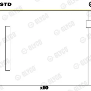Łożysko wału rozrządu GLYCO N147/5 STD Bestseller