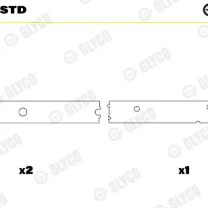 Obniżka ceny Łożysko wału rozrządu GLYCO N153/3 STD