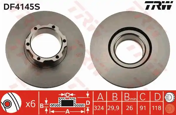 Tarcza hamulcowa TRW DF4145S 6704210312 Oferta
